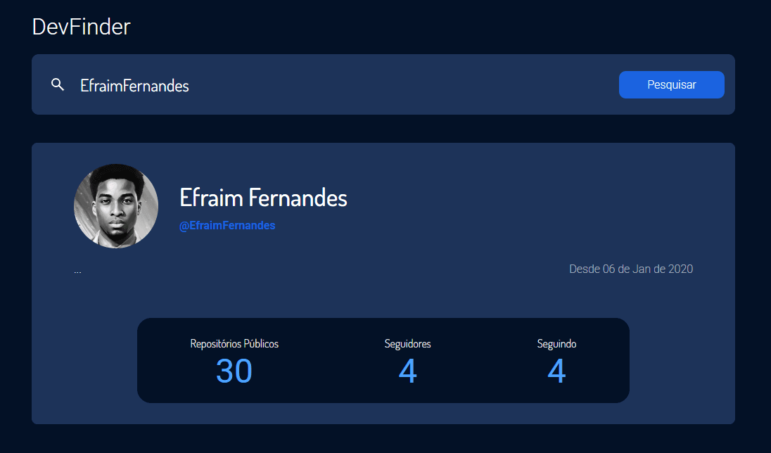 Usando a API do GitHub para encontrar usuários