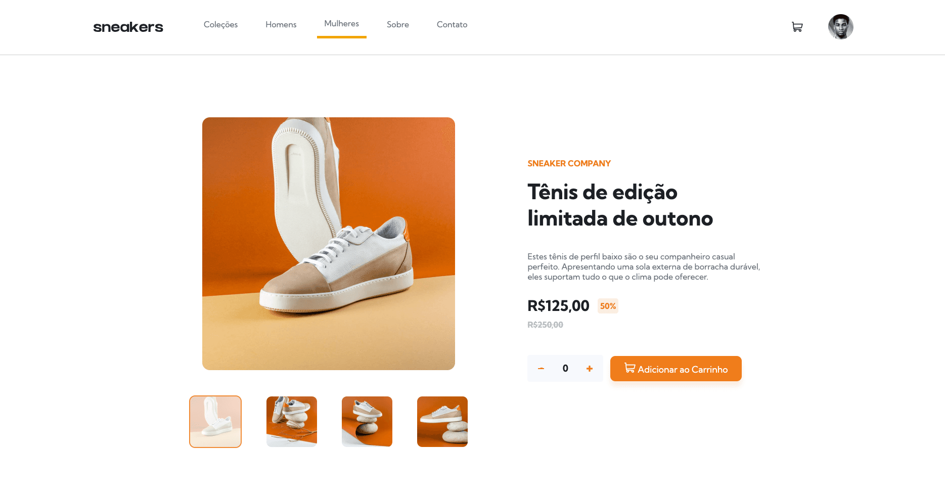 Imagem de um dos meus projetos, sneakers!